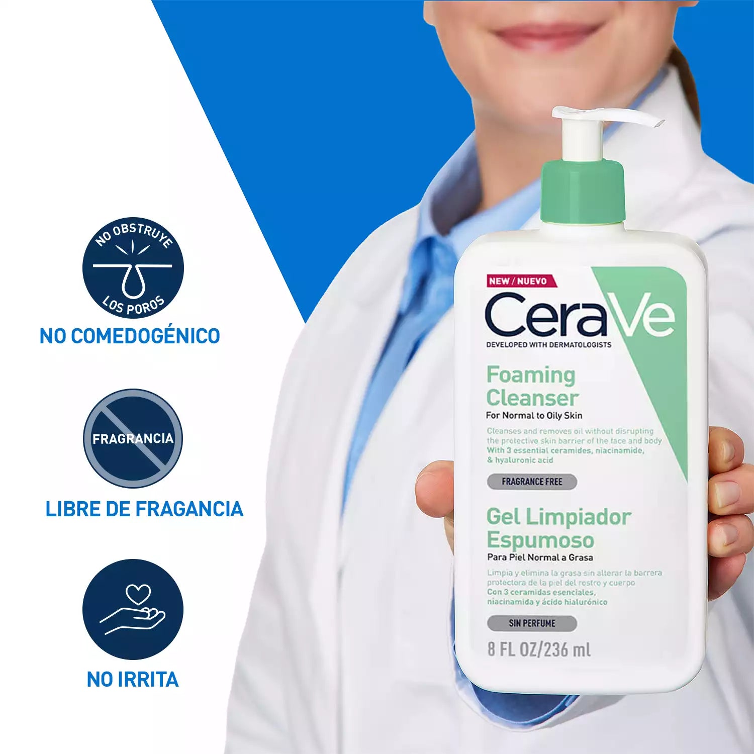 CeraVe - Gel Limpiador Espumoso