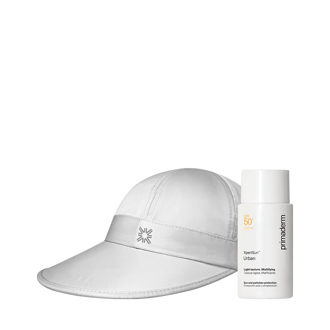 Pack del Solar - Primaderm XPERT SUN + Visera Niza Blanco