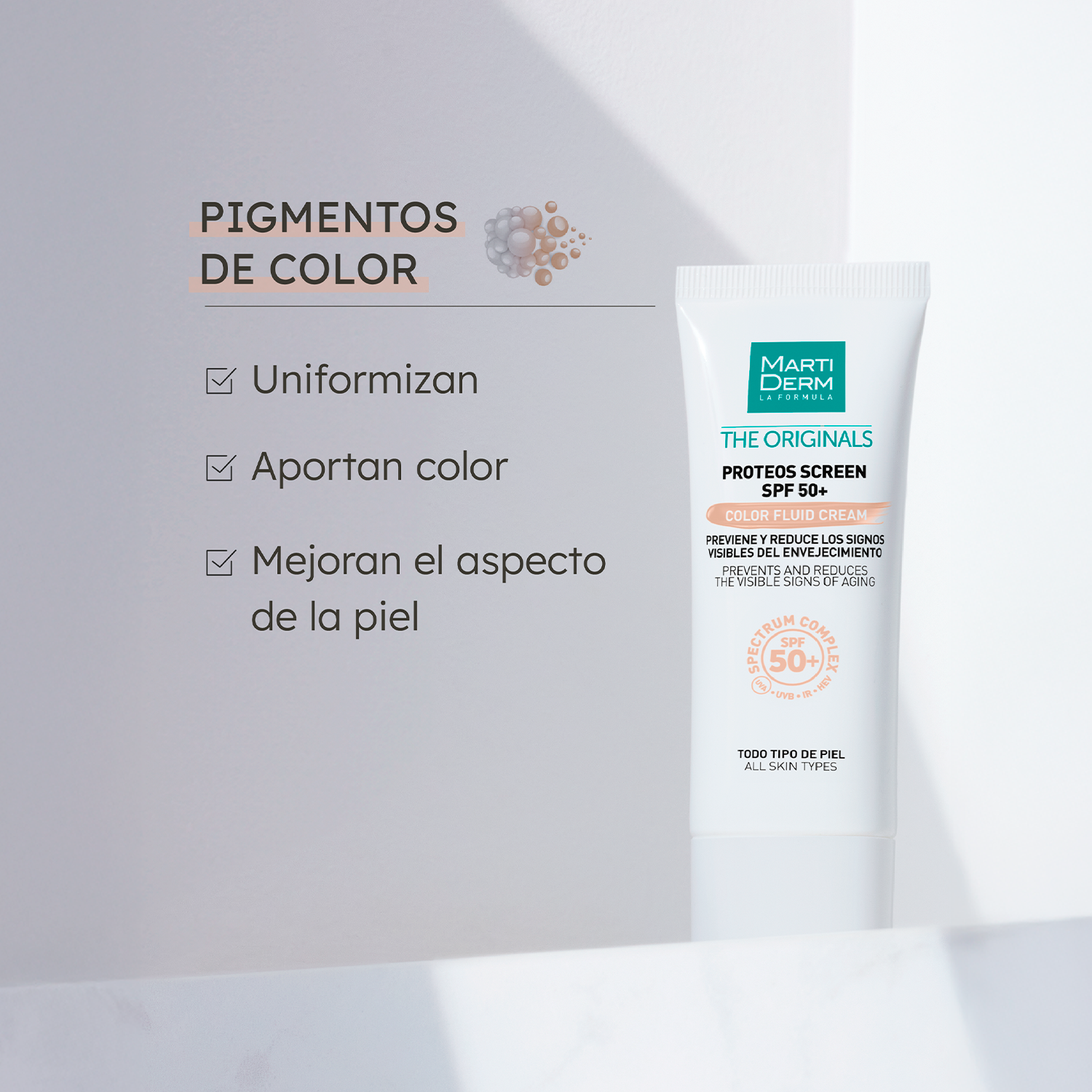 Martiderm - Proteos Screen SPF 50 Color Fluid Cream