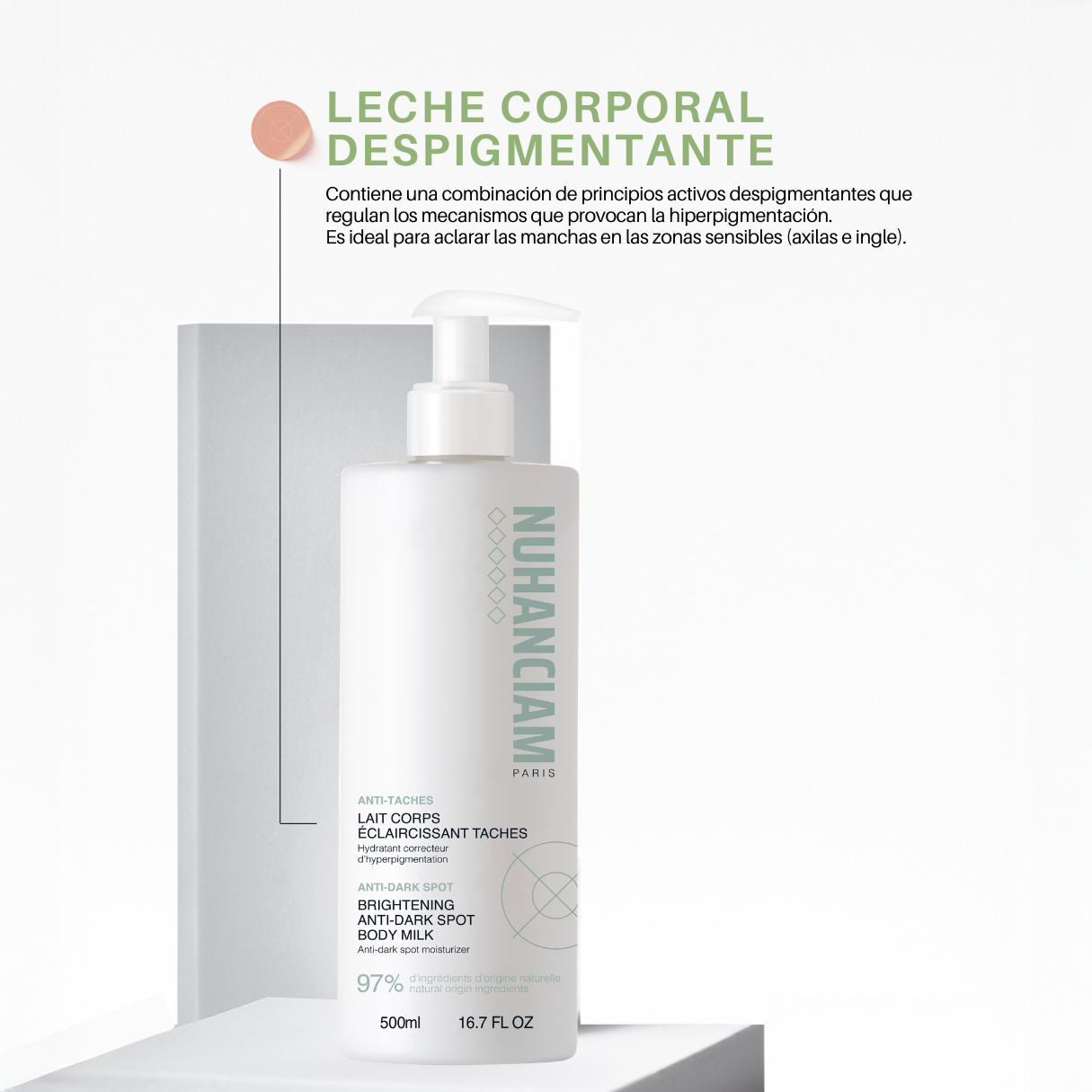 Nuhanciam - Leche corporal despigmentante