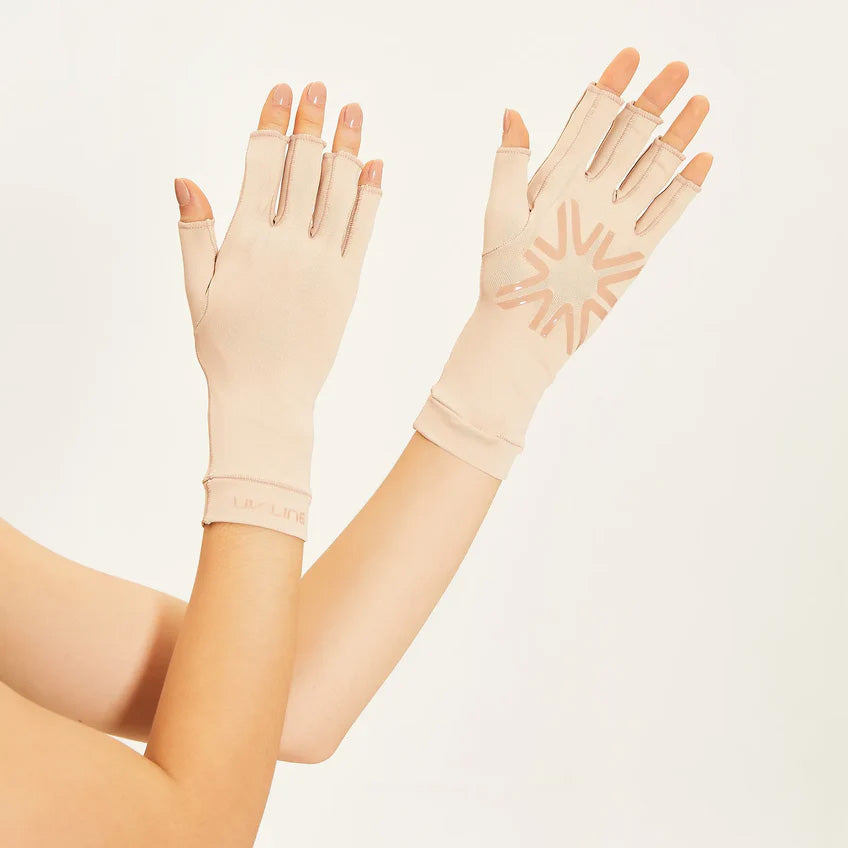 UV Line - Guantes Dedos Largos SPF50+ Talla P - Beige