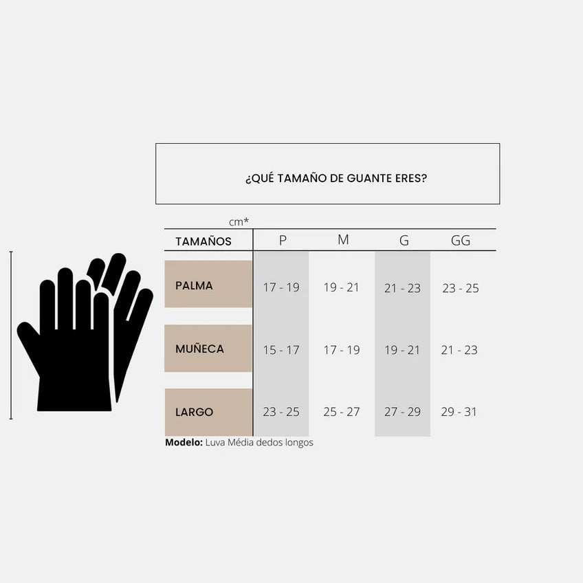 UV Line - Guantes Dedos Largos SPF50+ Talla P - Beige