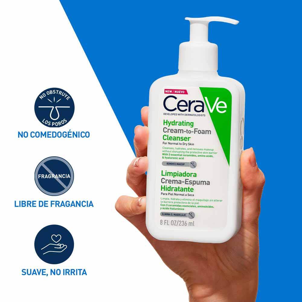 CeraVe Limpiadora Crema - Espuma hidratante