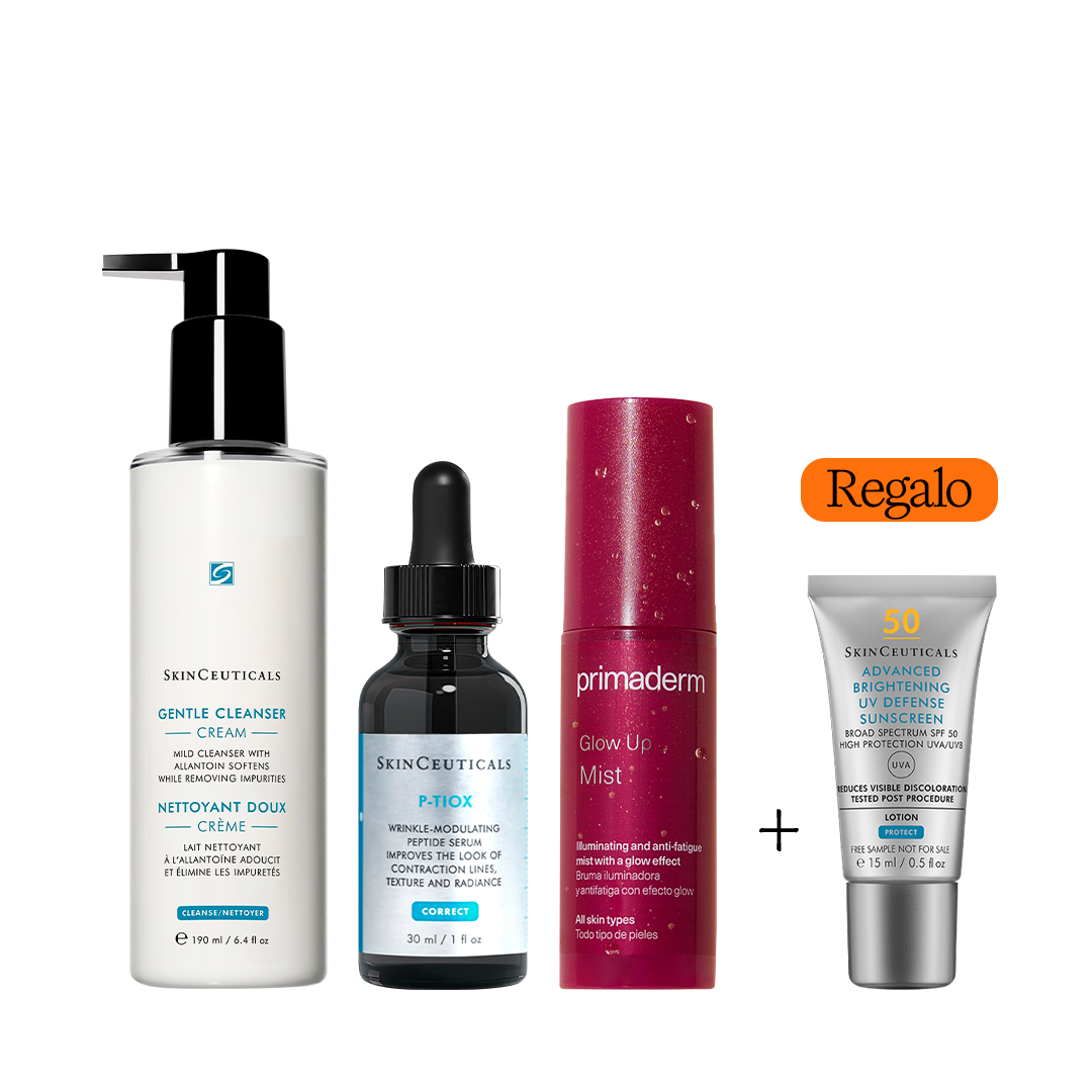 Pack Multi Marca Glow Skinceuticals P-Tiox+Gentle Cleanser+Glow Up Mist+Collection advanced Brigtening