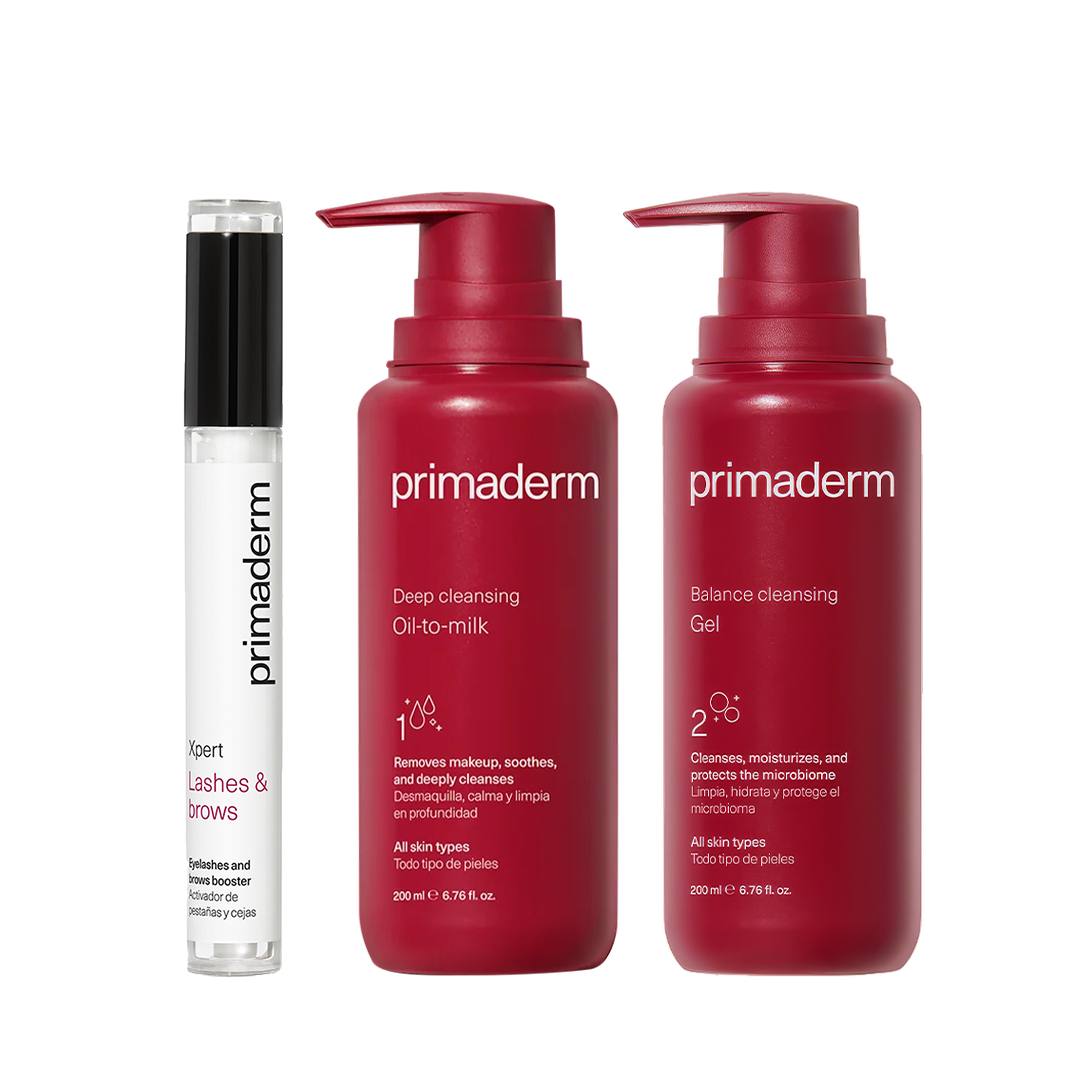 Pack Pestañas Perfectas Xpert Lashes & Brows+Deep Cleansing Oil To MIlk 200 ml+Primaderm Balance Cleansing Gel 200 ml