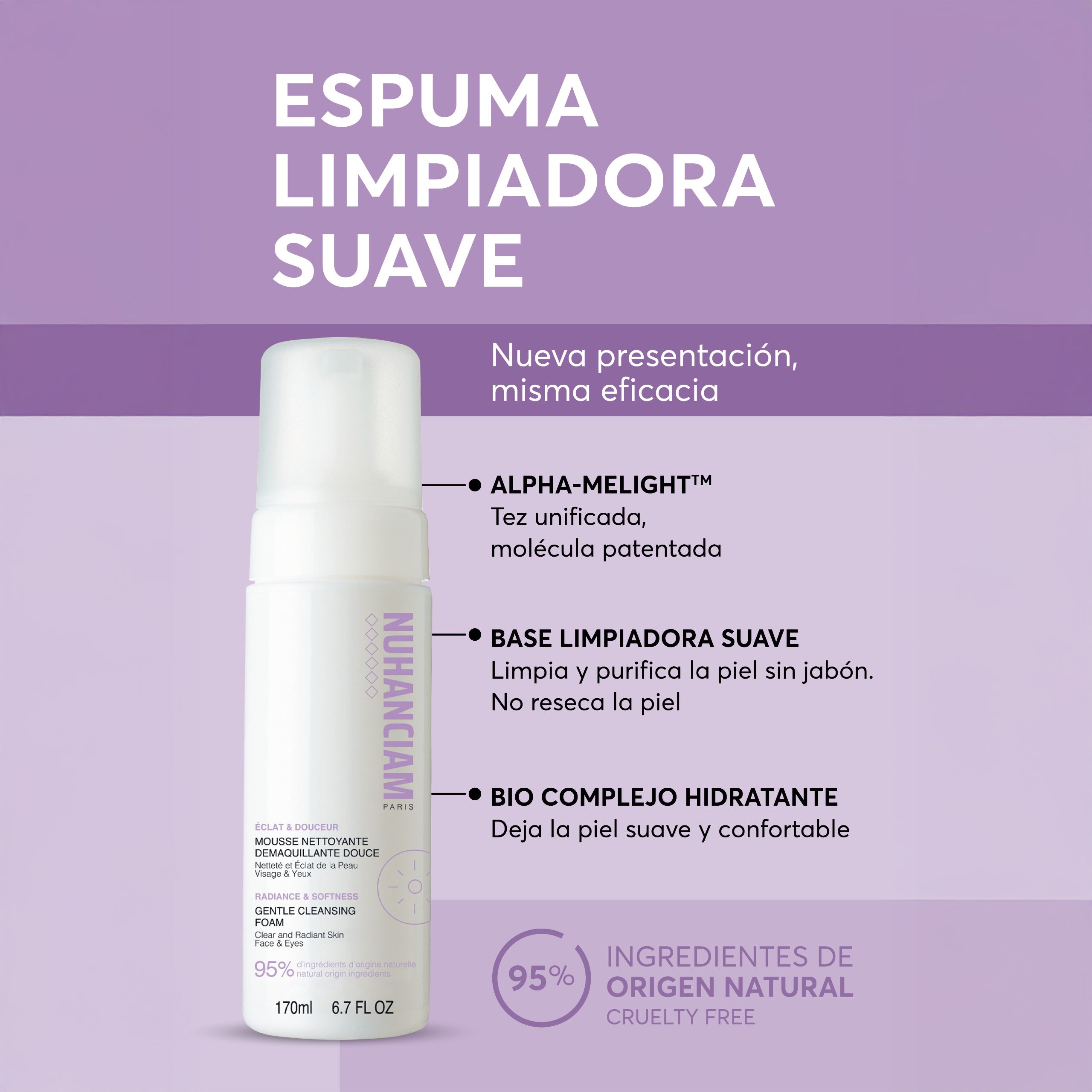 Nuhanciam - Espuma Limpiadora Suave