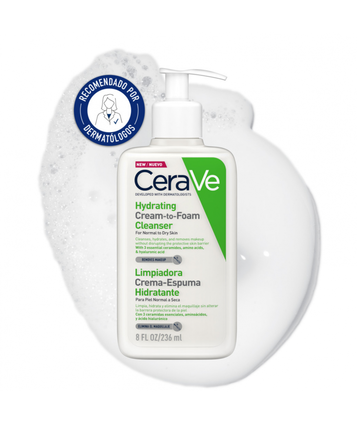 CeraVe Limpiadora Crema - Espuma hidratante